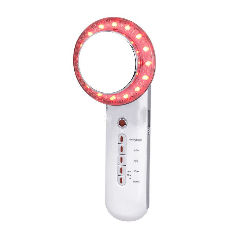 Six-In-One Beauty Instrument Ems Ion Ultrasonic Led Color Light Clean Skin Care Beauty Instrument