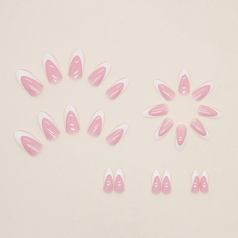 White  Almond Nail Fashion