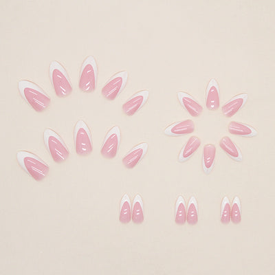 White  Almond Nail Fashion