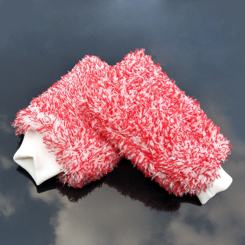 Clean car wash gloves