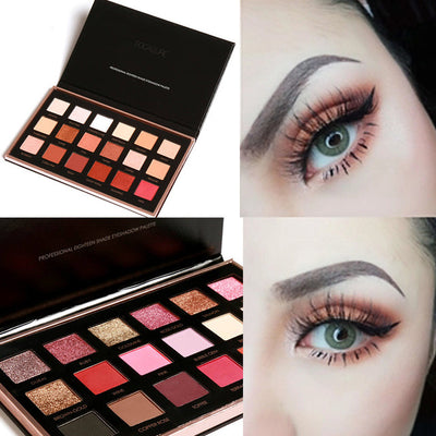 18 color eye shadow plate earth color sunset disks