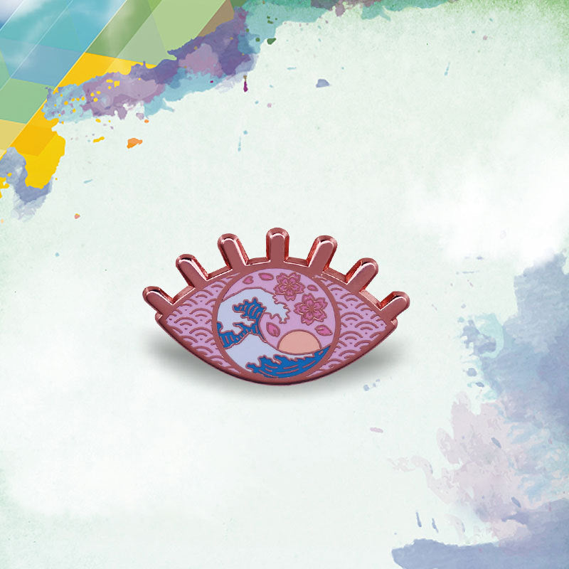 Beautiful Sunset Eye Brooch Kanagawa Surfing